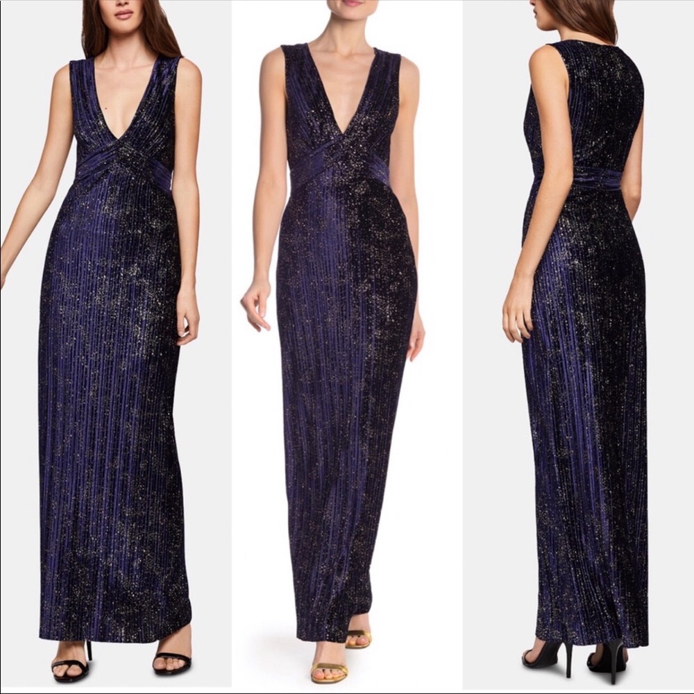 NWT BCBGeneration Pleated Velvet Maxi Dress